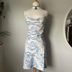 LOW BACK COWL NECK SUMMER DRESS